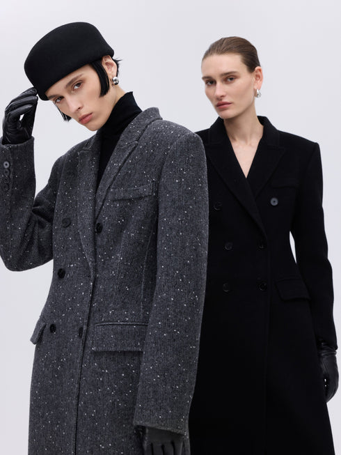 Double-Breasted Wool CAlpaca Coat